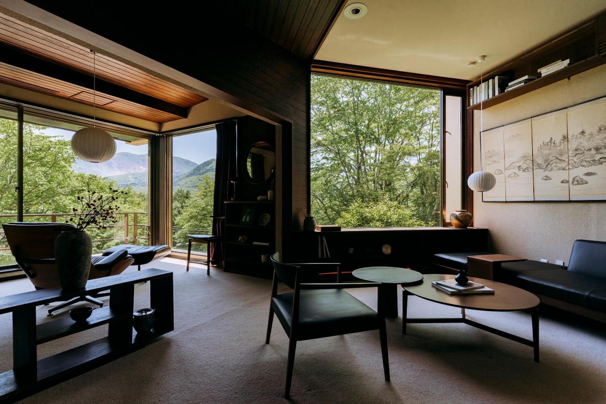 Aknot Hakone 大涌谷を望むモダニズム建築 東京から90分 Villa Kültér fotó